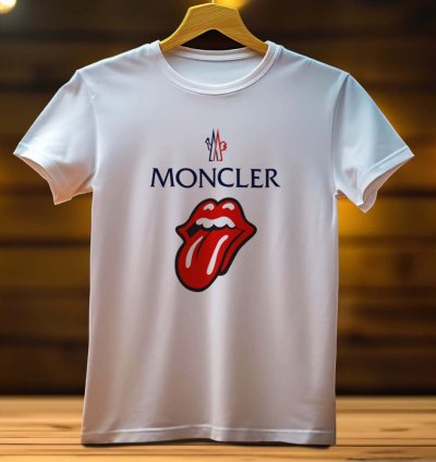 Moncler Tongue Logo Funny Mens T Shirt Size USA