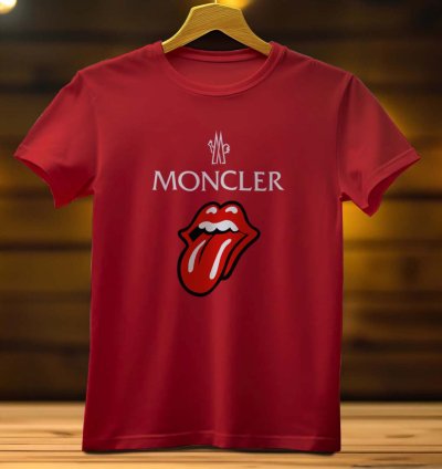 Moncler Tongue Logo Funny Mens T Shirt Size USA