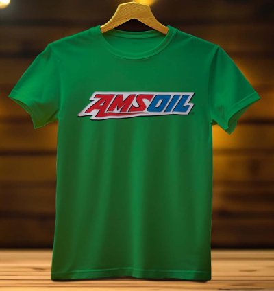 AMS Oil Logo Funny Mens Tshirt Size USA