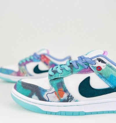 Futura Laboratories x Nike Dunk Low SB Bleached Aqua