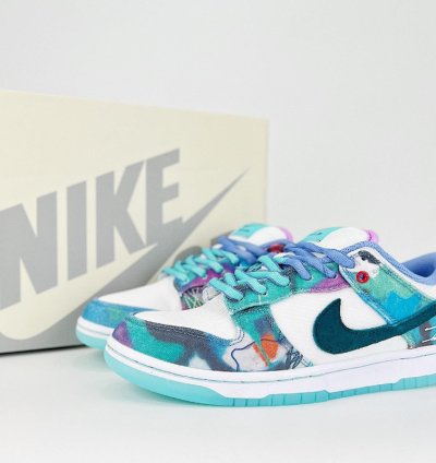 Futura Laboratories x Nike Dunk Low SB Bleached Aqua