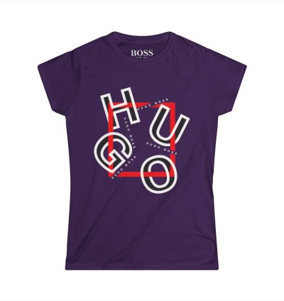 Hogo Boss Shirt Women's Softstyle Tee S to 2XL Purple