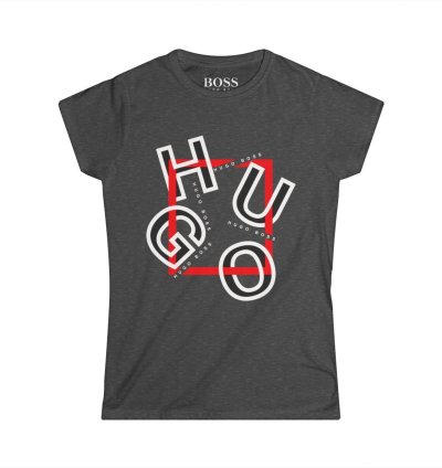 Hugo Boss Shirt Women's Softstyle Tee S to 2XL Dark Heather