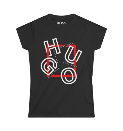 Hugo Boss Shirt Women's Softstyle Tee S to 2XL Black