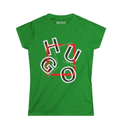 Hugo Boss Shirt Women's Softstyle Tee S to 2XL Iris Green