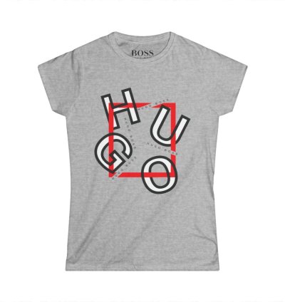 Hugo Boss Shirt Women's Softstyle Tee S to 2XL Sport Grey
