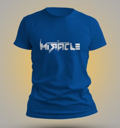 Miracle Logo Shirt Men Blue USA SIze S-5XL