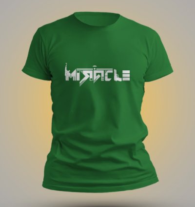 Miracle Logo Shirt Men Green USA SIze S-5XL