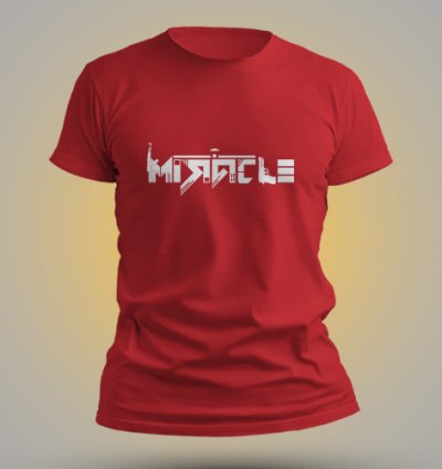 Miracle Logo Shirt Men Red USA SIze S-5XL
