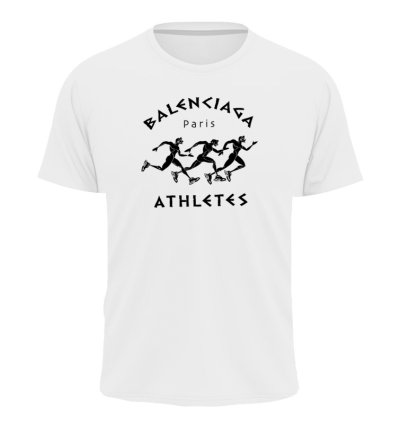Balenciaga Athletes Print Logo T-Shirt white