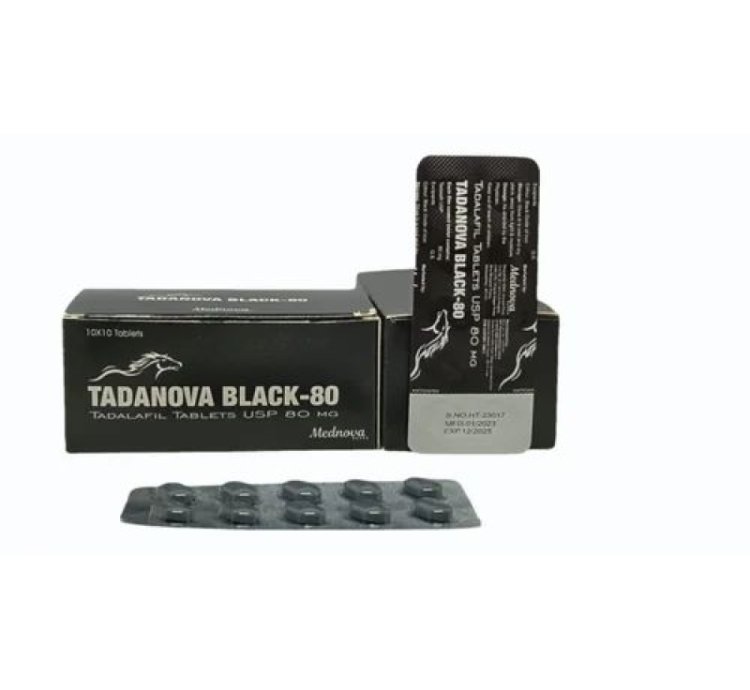 Tadalafil TADANOVA BLACK 80 MG treatment of prostatic hyperplasia. 10 pills