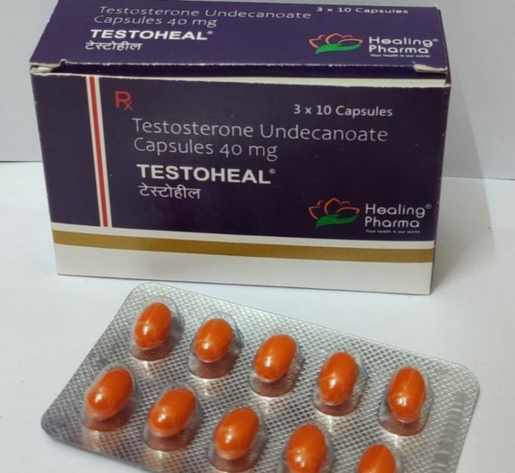 Testoheal Testosterone 40mg Capsule treatment of male hypogonadism 10 pills