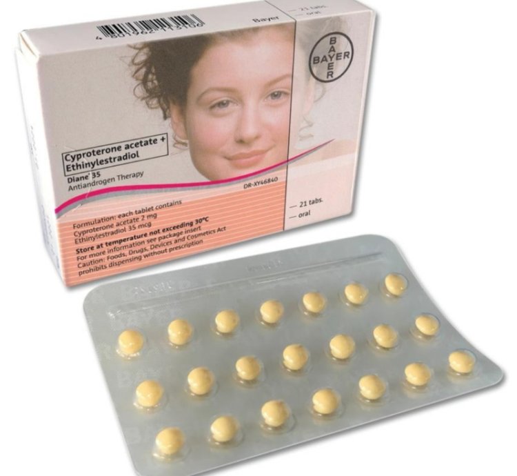 DIANE 35 Cyproterone Acetate / Ethinylestradiol 2mg / 35mcg 1 box 21 tablet