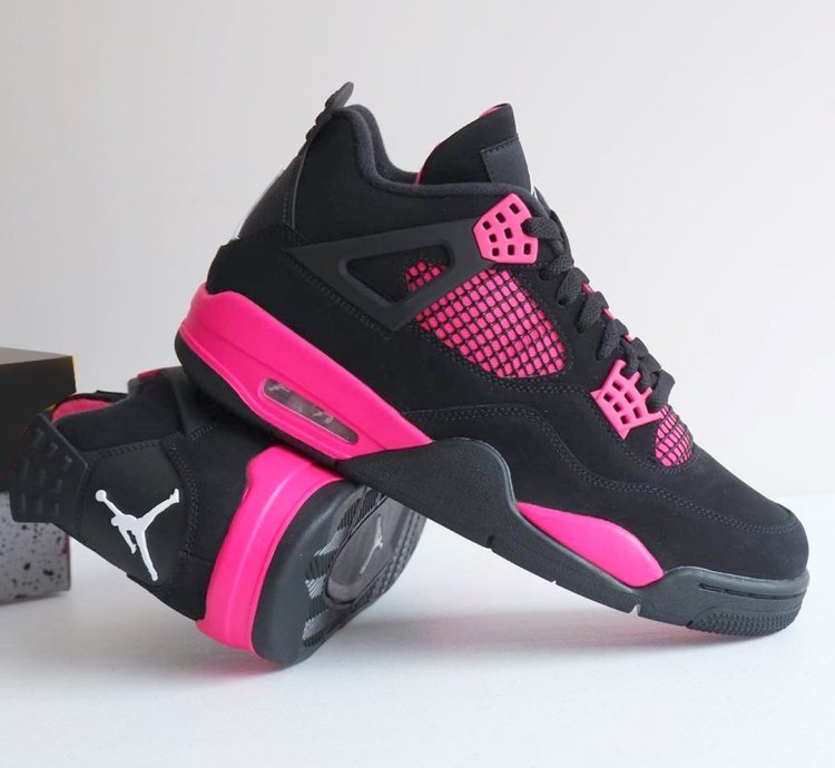 Jordan 4 ' Pink Thunder ' Sport Sneaker