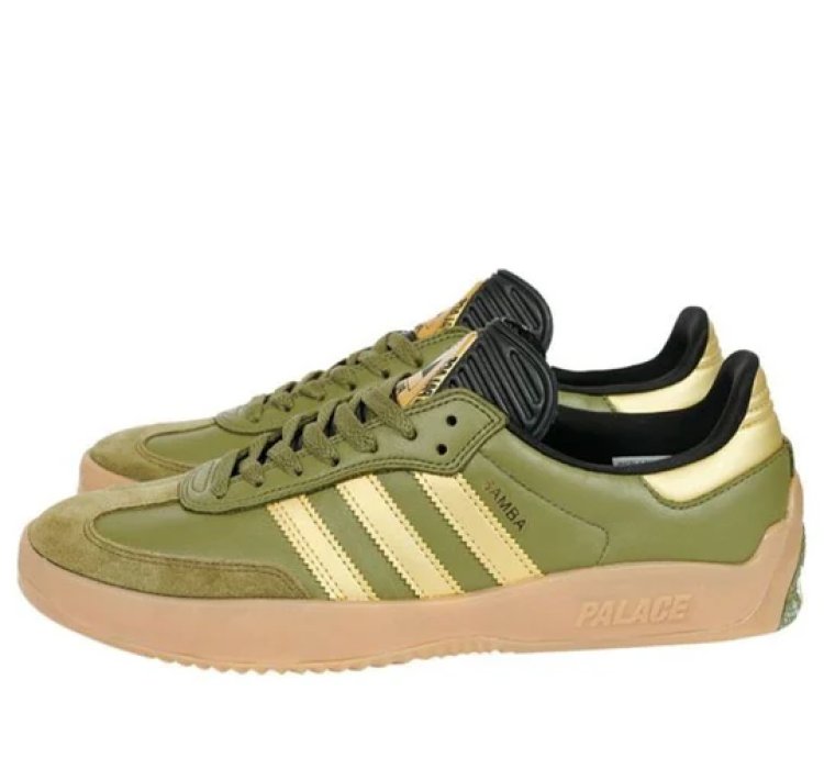 adidas Palace Puig Samba Olive Gold - HQ6100