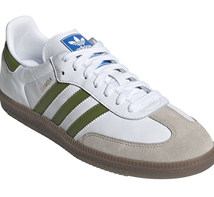 adidas Samba OG White Tech Olive - EE7055