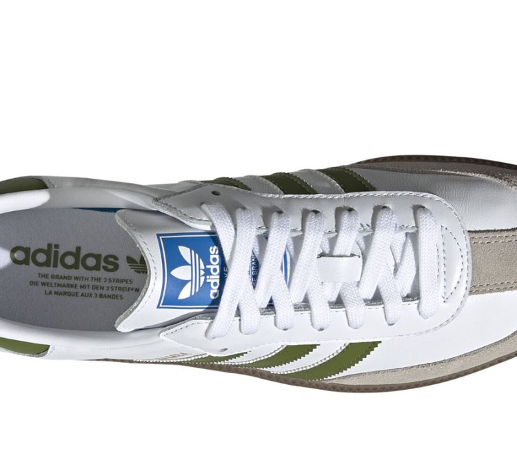 adidas Samba OG White Tech Olive - EE7055