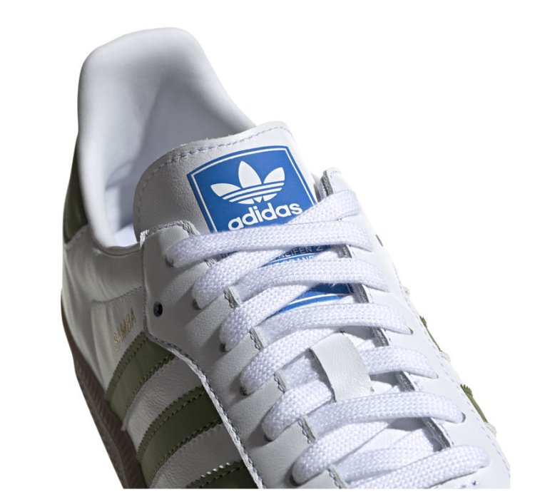 adidas Samba OG White Tech Olive - EE7055
