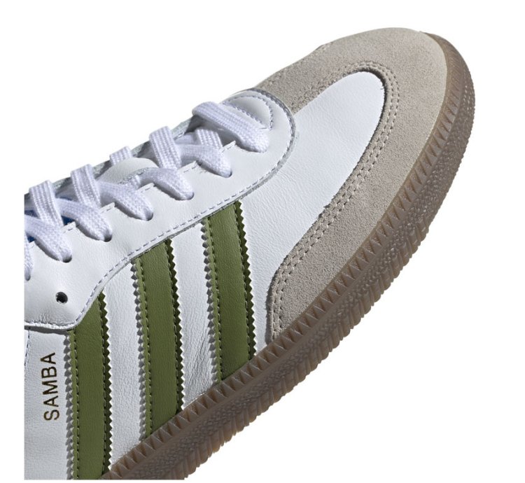 adidas Samba OG White Tech Olive - EE7055