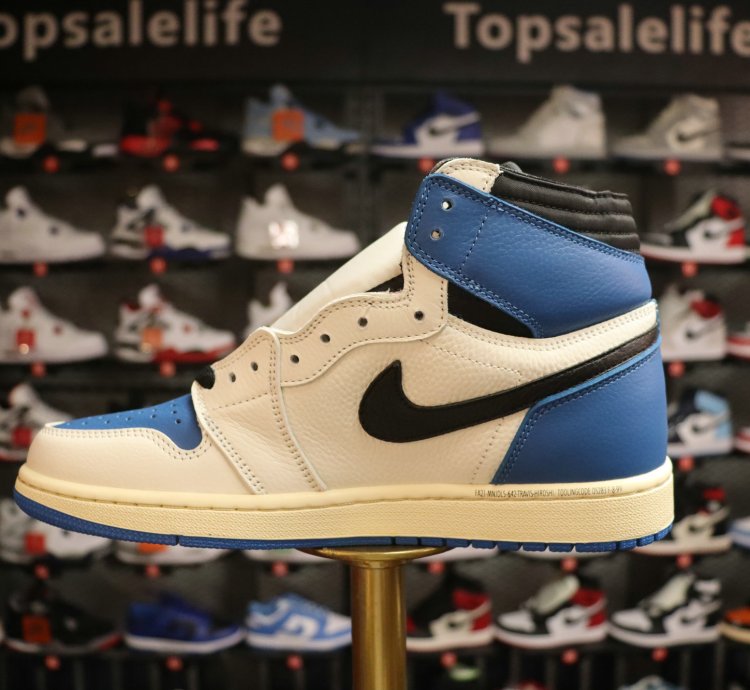 Fragment Design x Travis Scott x Air Jordan 1 Retro High 'Military Blue' DH3227-105