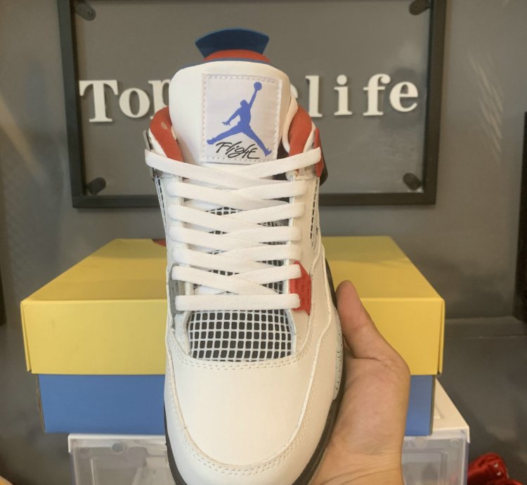 Jordan 4 Retro What The MILITARY BLUE-FIRE RED-BLACK-CEMENT GREY  CI1184-146