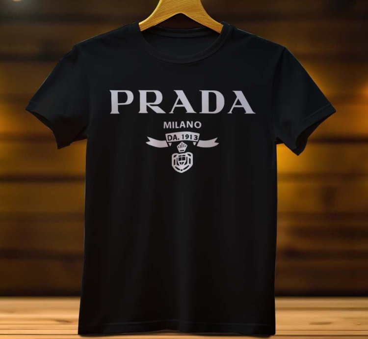 Prada Milano Logo Funny Mens Tshirt Size USA