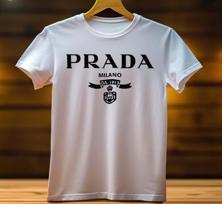 Prada Milano Logo Funny Mens Tshirt Size USA