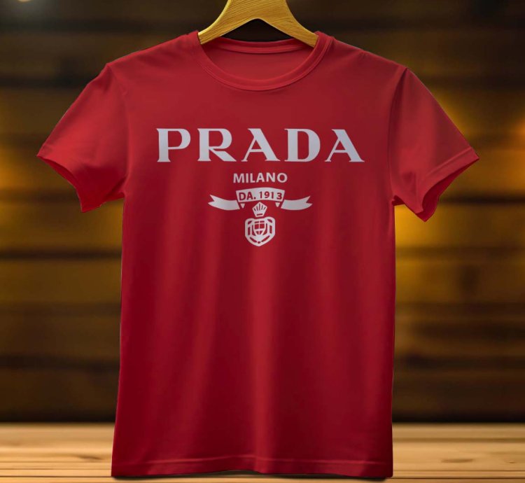 Prada Milano Logo Funny Mens Tshirt Size USA