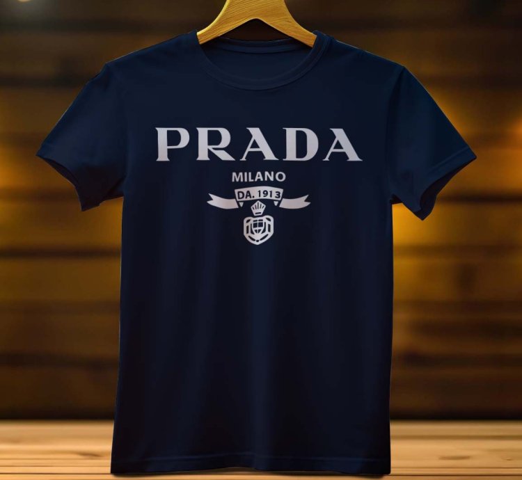 Prada Milano Logo Funny Mens Tshirt Size USA