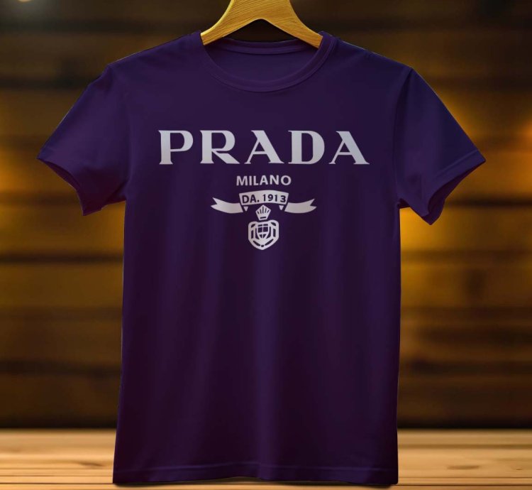 Prada Milano Logo Funny Mens Tshirt Size USA