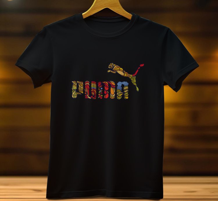 Puma Logo Funny Mens Tshirt Size USA