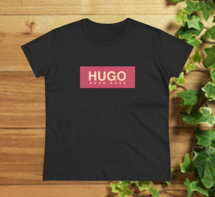 T Shirt Hugo Boss Women Tee Black Size USA