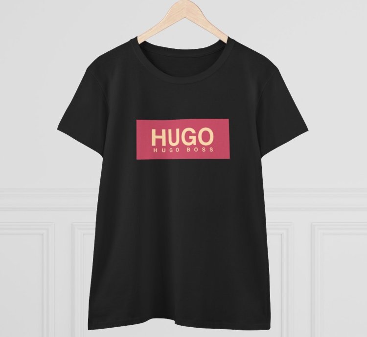 T Shirt Hugo Boss Women Tee Black Size USA