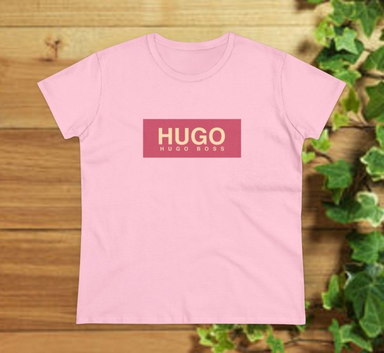 T Shirt Hugo Boss Women Tee Light Pink Size USA