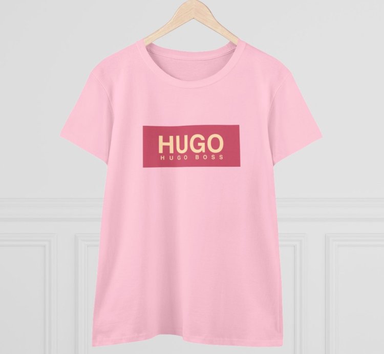 T Shirt Hugo Boss Women Tee Light Pink Size USA