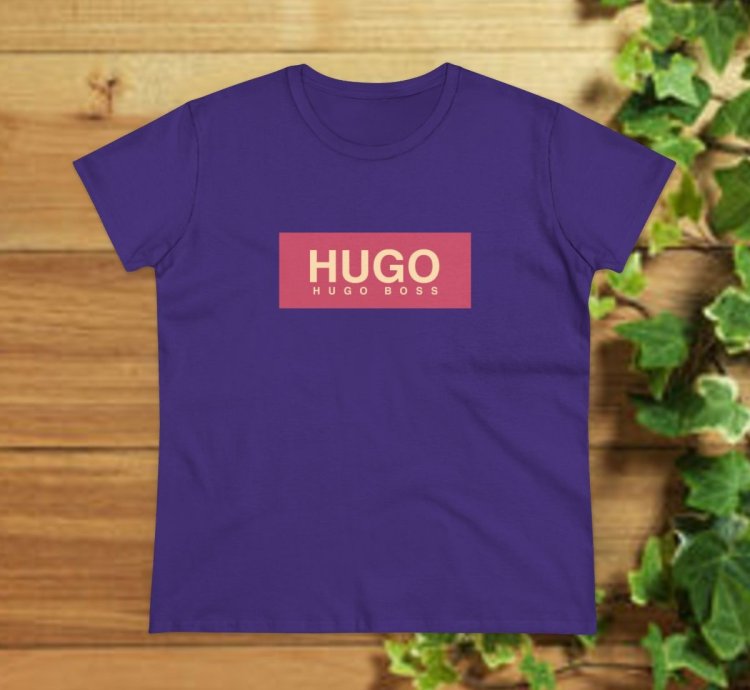 T Shirt Hugo Boss Women Tee Purple Size USA
