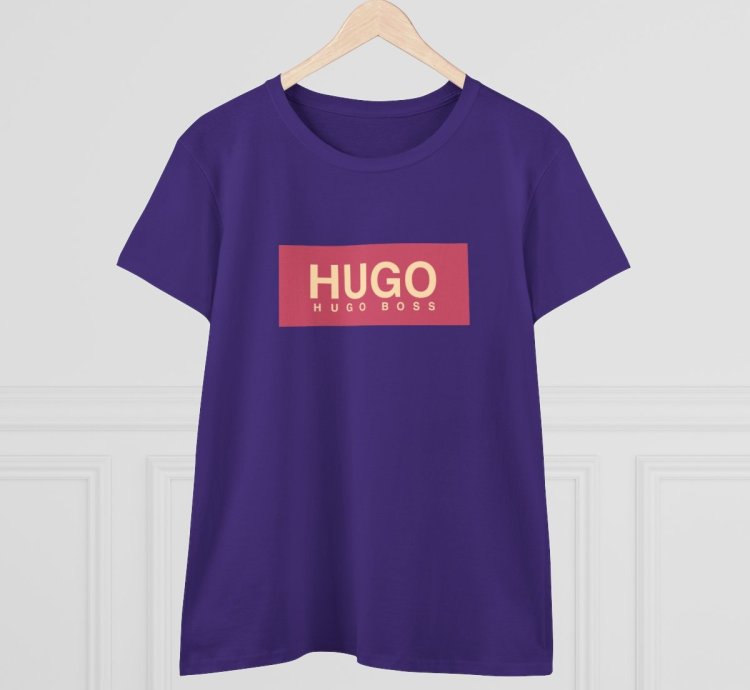 T Shirt Hugo Boss Women Tee Purple Size USA