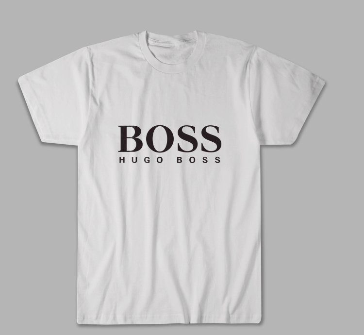 Hugo Boss Logo Unisex White T Shirt - Size USA