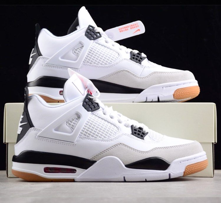 Nike SB x Air Jordan 4 Military White Black