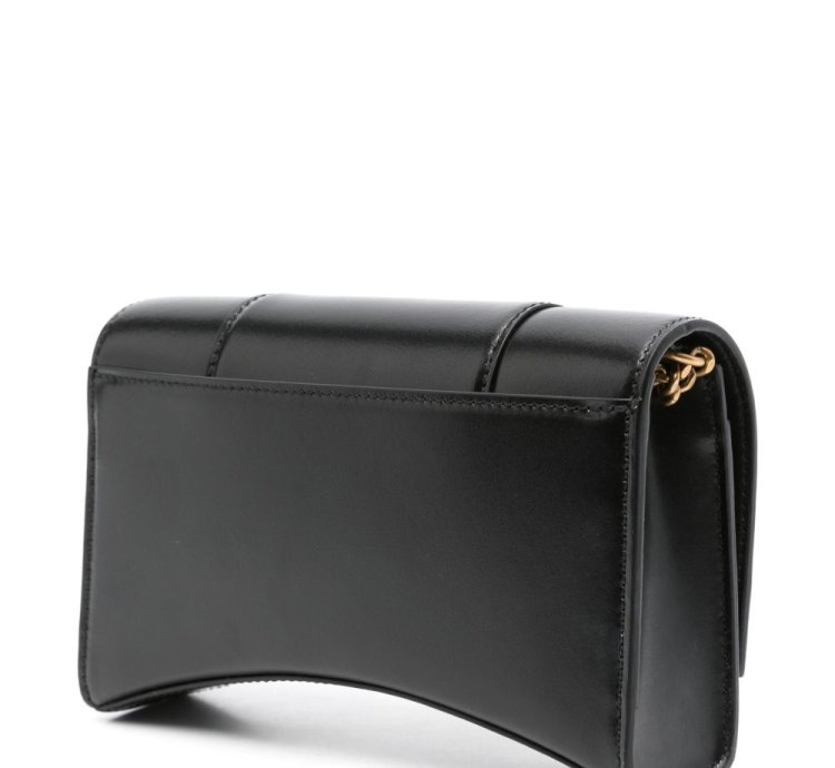 Balenciaga Hourglass Leather Wallet On Chain