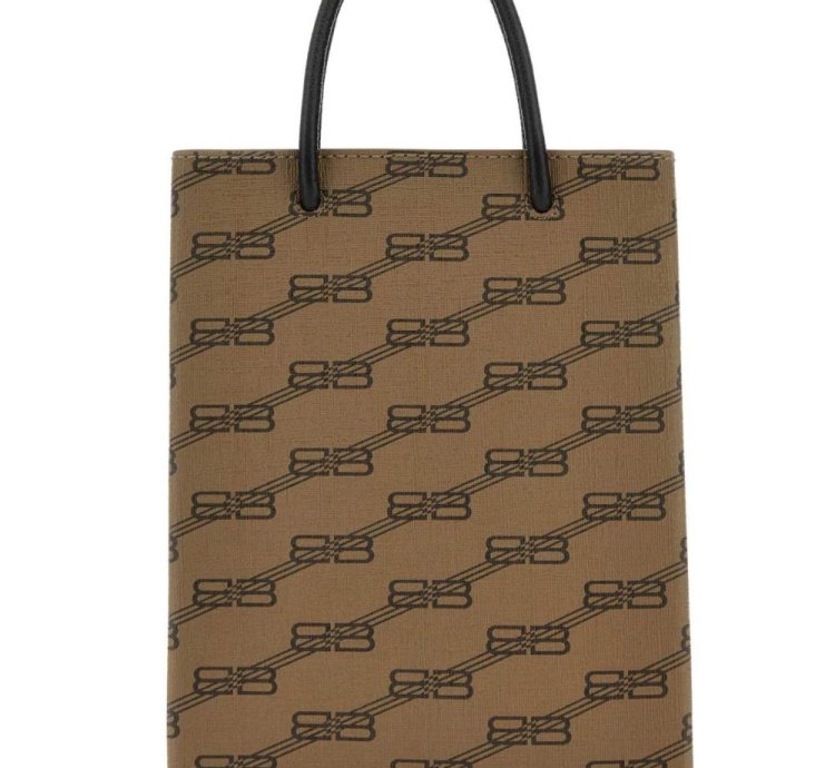 Balenciaga BB Monogram Print Tote Bag