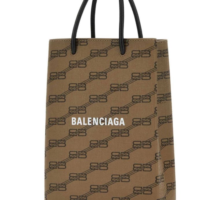 Balenciaga BB Monogram Print Tote Bag