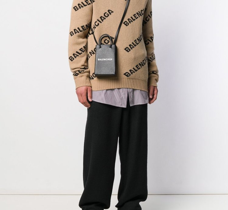 Balenciaga Mini Shopping Phone Pouch