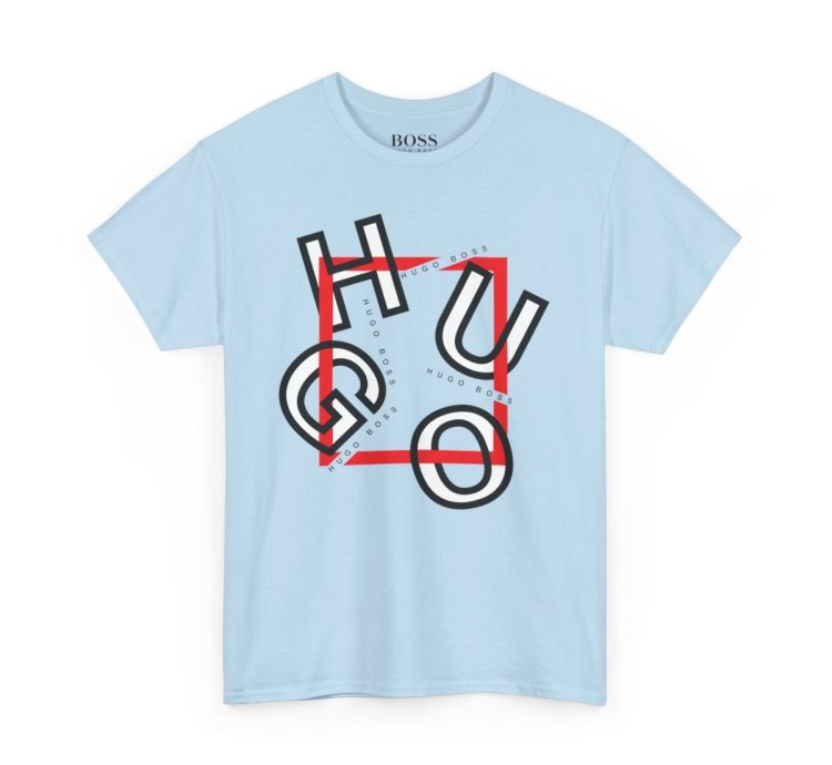 HUGO BOSS Shirt Size Usa S to 5XL Light Blue