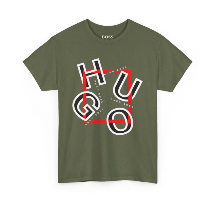 HUGO BOSS Shirt Size Usa S to 5XL Military Green