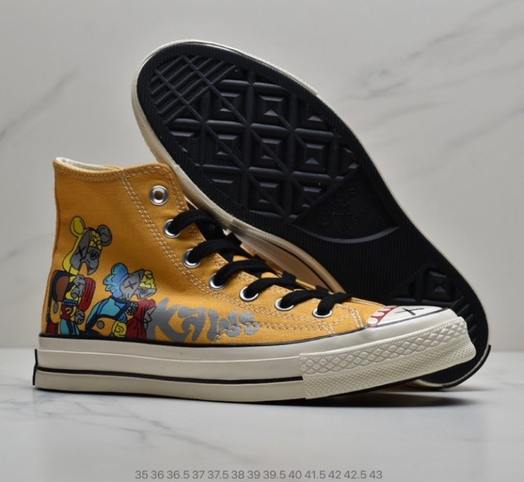 110 KAWS Companion x Converse Chuck Taylor All Star 1970 Hi Passing Through Grey