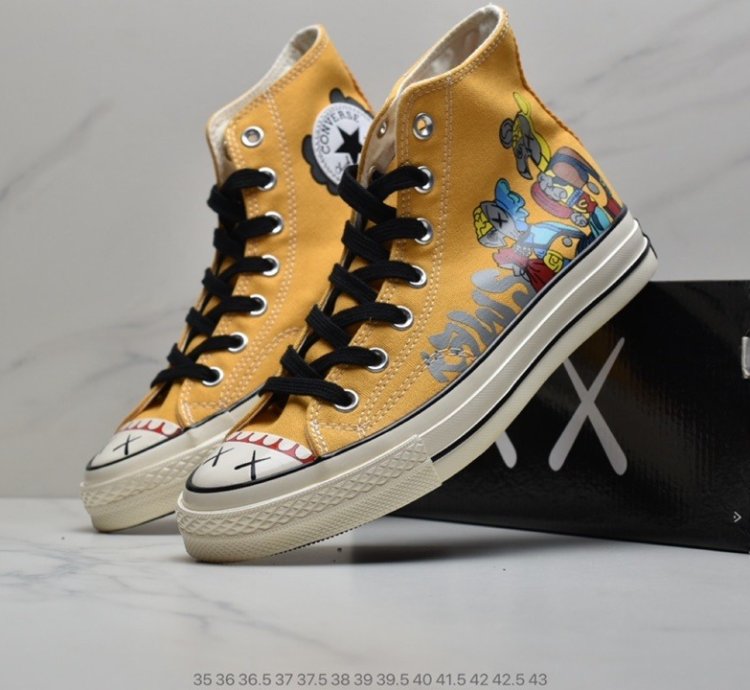 110 KAWS Companion x Converse Chuck Taylor All Star 1970 Hi Passing Through Grey