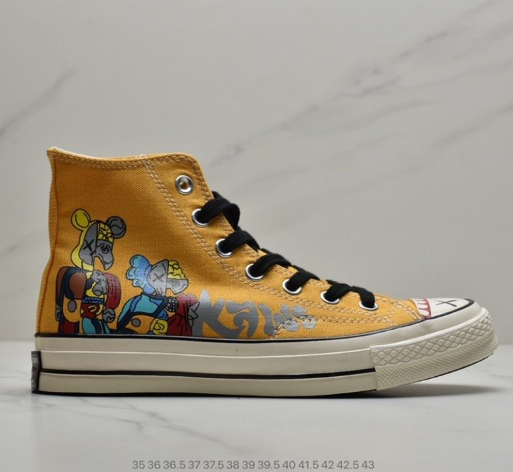 110 KAWS Companion x Converse Chuck Taylor All Star 1970 Hi Passing Through Grey