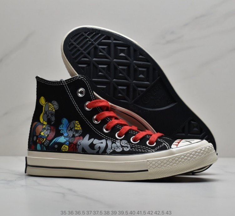 110 KAWS Companion x Converse Chuck Taylor All Star 1970 Hi Passing Through Grey
