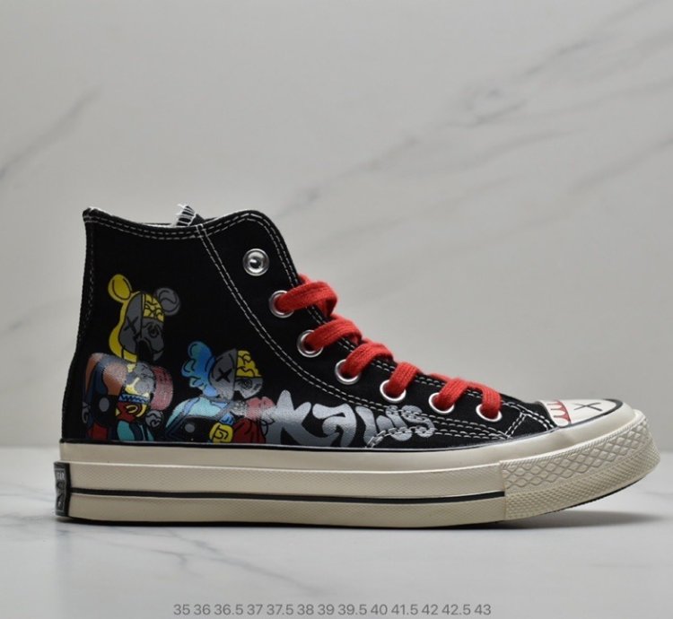 110 KAWS Companion x Converse Chuck Taylor All Star 1970 Hi Passing Through Grey